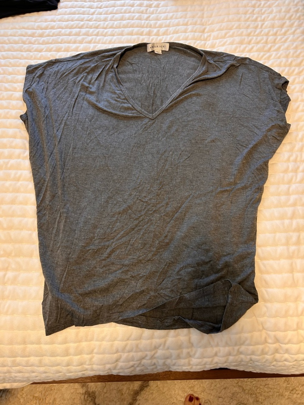 Amour Vert Charcoal V-Neck Relaxed Tunic